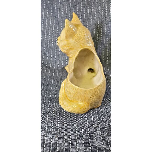Vintage Ceramic Cat Planter - Picture 3 of 9